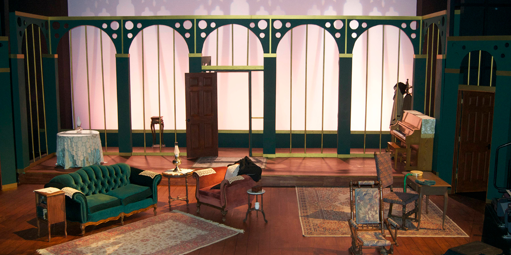 Image of and empty theatre stage production